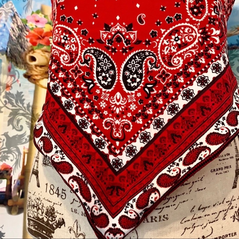 🍀 NWT! Cute Red Bandana Tank! - Picture 2 of 9